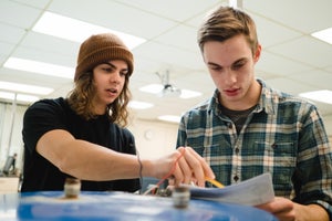 2 students working on an assignment